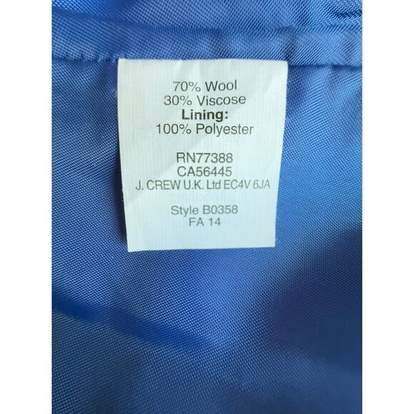J. Crew Womens Wool Mini Skirt Royal Blue Size 6 - Picture 7 of 8
